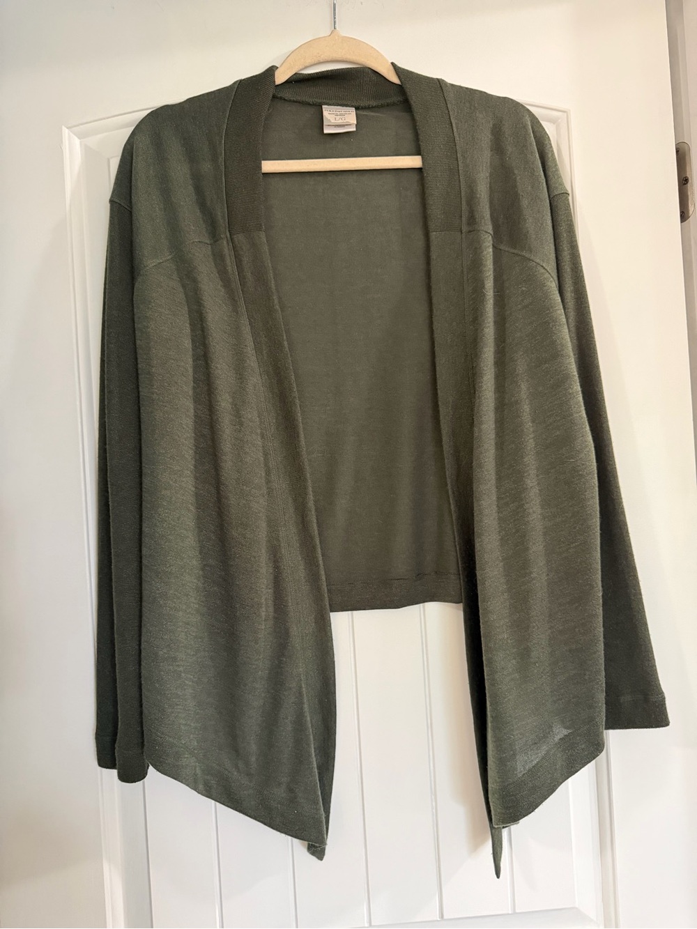 Open-Front Olive Women’s lightweight Cardigan Sweater